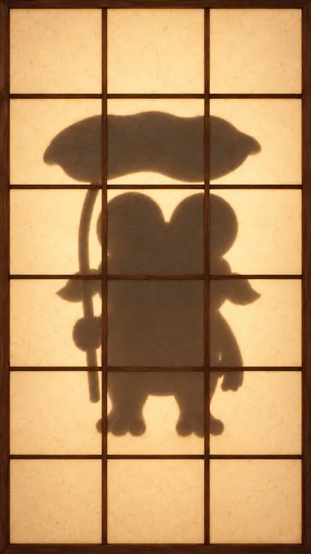 未発見のキャラクターのシルエット