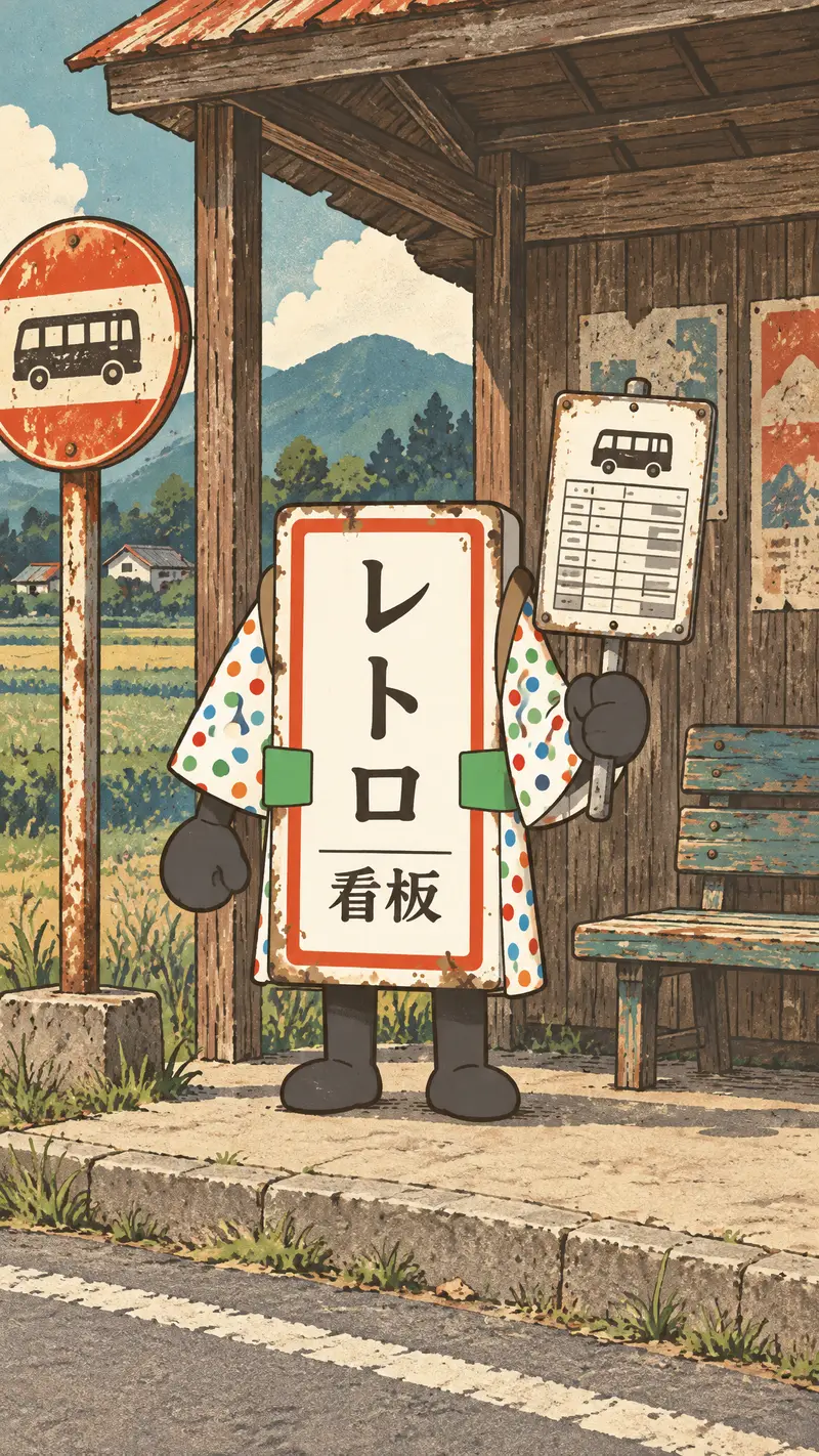 トロカンの投稿: 待合所の看板ちがい